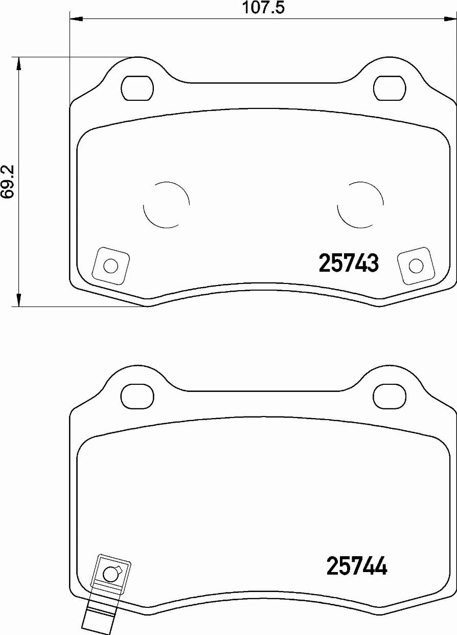 Brembo P 30 074E - Bromsbeläggssats, skivbroms xdelar.se