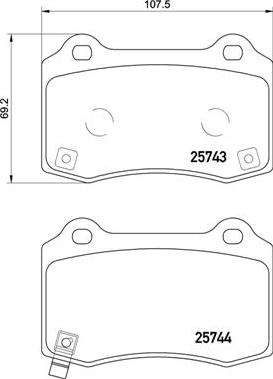 Brembo P 30 074 - Bromsbeläggssats, skivbroms xdelar.se