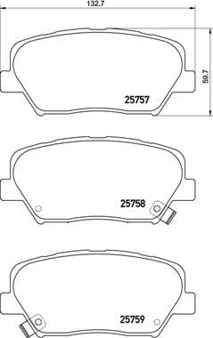 Brembo P 30 070 - Bromsbeläggssats, skivbroms xdelar.se