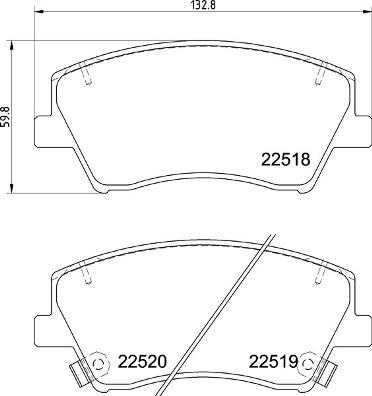 Brembo P 30 107 - Bromsbeläggssats, skivbroms xdelar.se