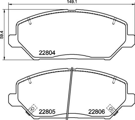 Brembo P 30 110 - Bromsbeläggssats, skivbroms xdelar.se