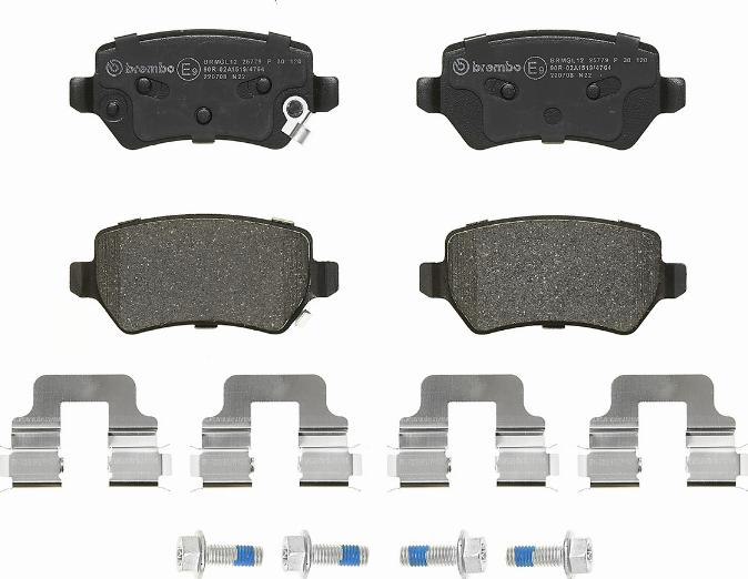 Brembo P 30 120 - Bromsbeläggssats, skivbroms xdelar.se