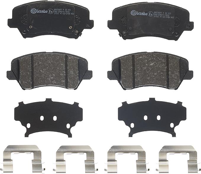 Brembo P 30 123 - Bromsbeläggssats, skivbroms xdelar.se