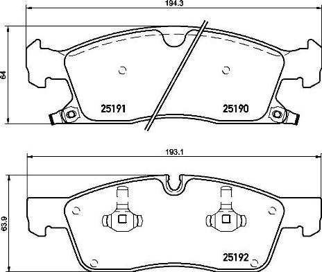 Brembo P 37 015 - Bromsbeläggssats, skivbroms xdelar.se