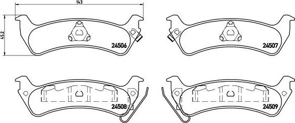 Brembo P 37 012 - Bromsbeläggssats, skivbroms xdelar.se