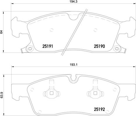 Brembo P 37 017X - Bromsbeläggssats, skivbroms xdelar.se