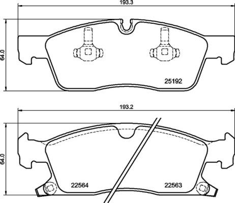 Brembo P 37 027 - Bromsbeläggssats, skivbroms xdelar.se