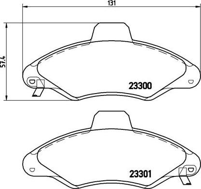 Brembo P 24 045 - Bromsbeläggssats, skivbroms xdelar.se