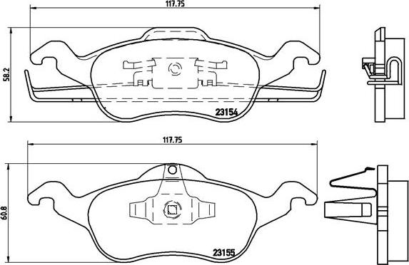 Brembo P 24 046 - Bromsbeläggssats, skivbroms xdelar.se