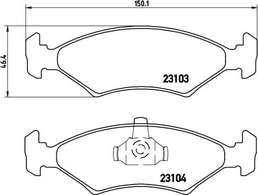 Brembo P 24 043 - Bromsbeläggssats, skivbroms xdelar.se