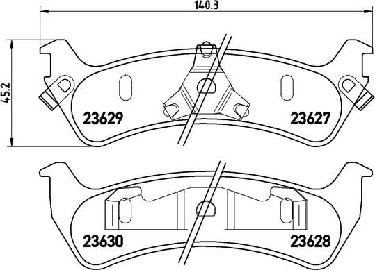 Brembo P 24 042 - Bromsbeläggssats, skivbroms xdelar.se