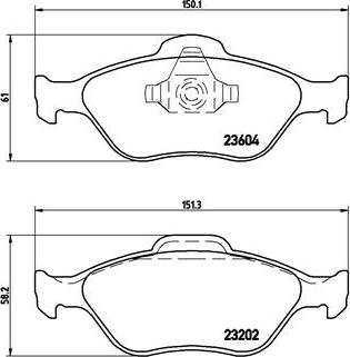 Brembo P 24 055 - Bromsbeläggssats, skivbroms xdelar.se