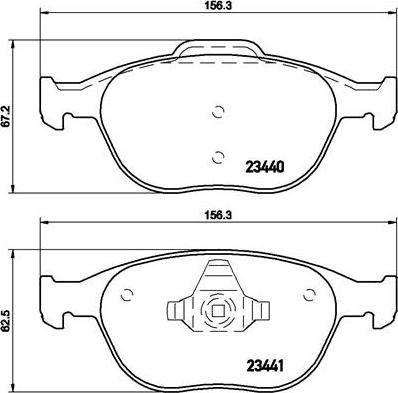 Brembo P 24 058 - Bromsbeläggssats, skivbroms xdelar.se