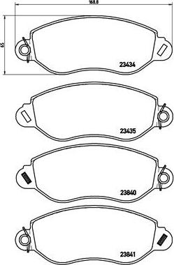 Brembo P 24 053 - Bromsbeläggssats, skivbroms xdelar.se