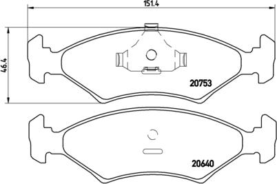 Brembo P 24 006 - Bromsbeläggssats, skivbroms xdelar.se