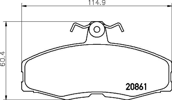 Brembo P 24 013 - Bromsbeläggssats, skivbroms xdelar.se