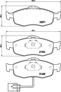 Brembo P 24 034 - Bromsbeläggssats, skivbroms xdelar.se