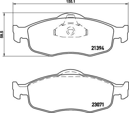 Brembo P 24 037 - Bromsbeläggssats, skivbroms xdelar.se