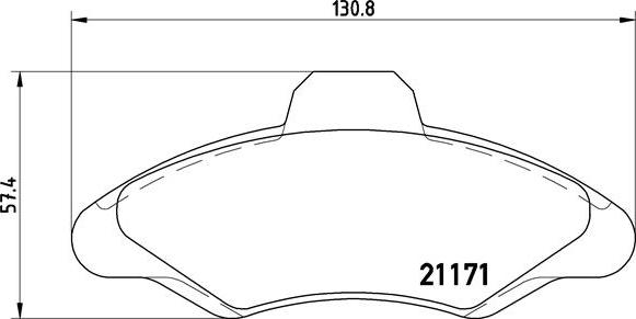 Brembo P 24 029 - Bromsbeläggssats, skivbroms xdelar.se