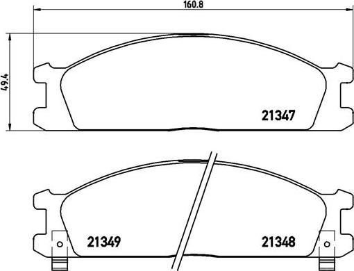 Brembo P 24 026 - Bromsbeläggssats, skivbroms xdelar.se