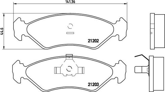 Brembo P 24 028 - Bromsbeläggssats, skivbroms xdelar.se