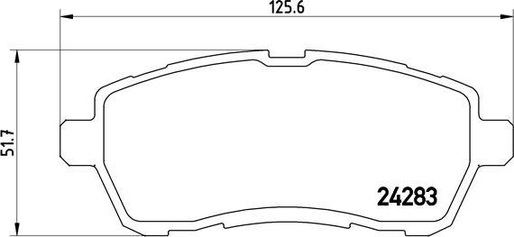 Brembo P 24 072 - Bromsbeläggssats, skivbroms xdelar.se