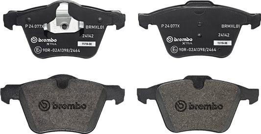 Brembo P 24 077X - Bromsbeläggssats, skivbroms xdelar.se