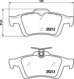 Brembo P 24 148 - Bromsbeläggssats, skivbroms xdelar.se