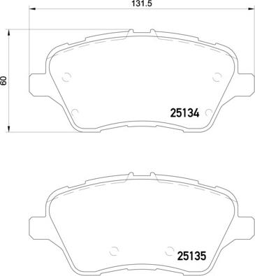 Brembo P 24 151X - Bromsbeläggssats, skivbroms xdelar.se