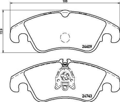 Brembo P 24 161 - Bromsbeläggssats, skivbroms xdelar.se