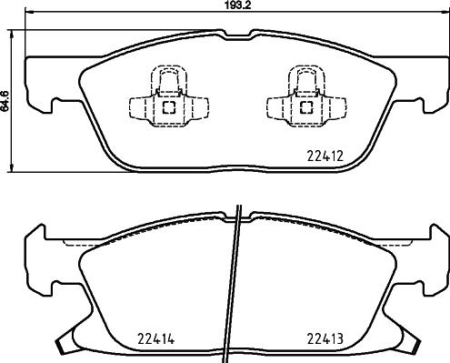 Brembo P 24 188 - Bromsbeläggssats, skivbroms xdelar.se