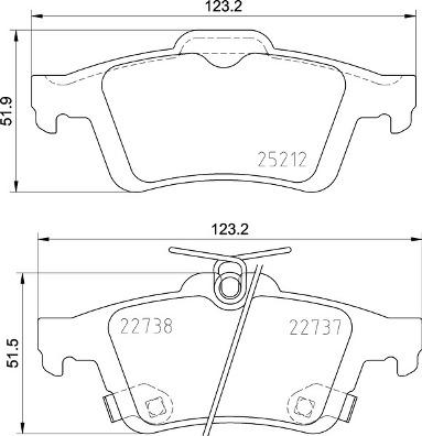 Brembo P 24 216 - Bromsbeläggssats, skivbroms xdelar.se