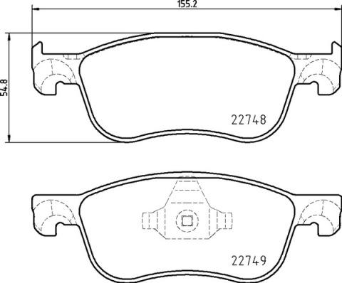 Brembo P 24 210 - Bromsbeläggssats, skivbroms xdelar.se