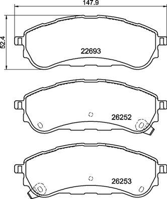 Brembo P 24 235 - Bromsbeläggssats, skivbroms xdelar.se