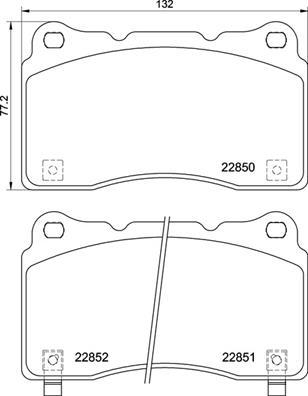 Brembo P 28 099 - Bromsbeläggssats, skivbroms xdelar.se