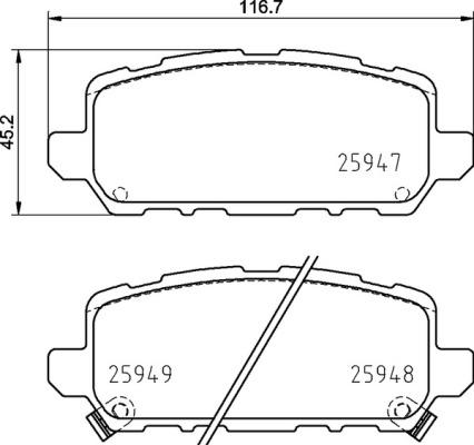 Brembo P 28 090 - Bromsbeläggssats, skivbroms xdelar.se