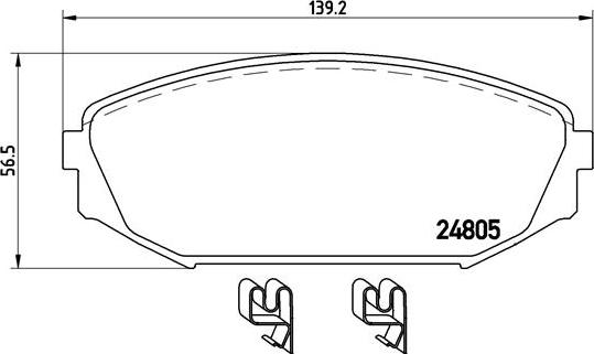 Brembo P 28 049 - Bromsbeläggssats, skivbroms xdelar.se