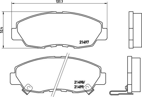 Brembo P 28 042 - Bromsbeläggssats, skivbroms xdelar.se