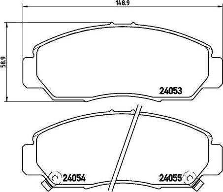 Brembo P 28 047 - Bromsbeläggssats, skivbroms xdelar.se