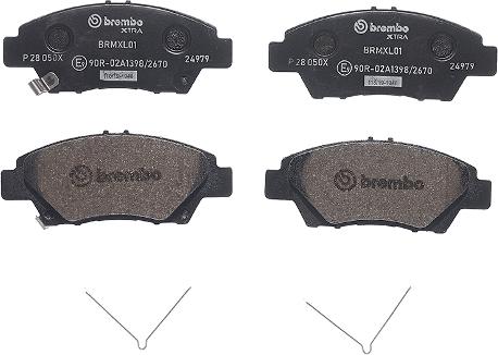 Brembo P 28 050X - Bromsbeläggssats, skivbroms xdelar.se