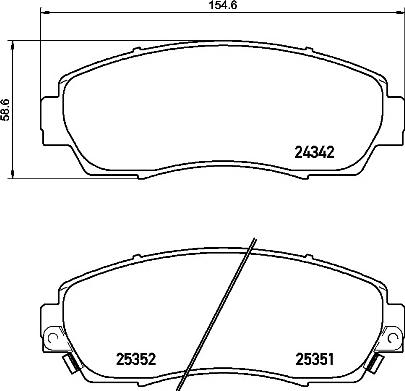 Brembo P 28 068 - Bromsbeläggssats, skivbroms xdelar.se