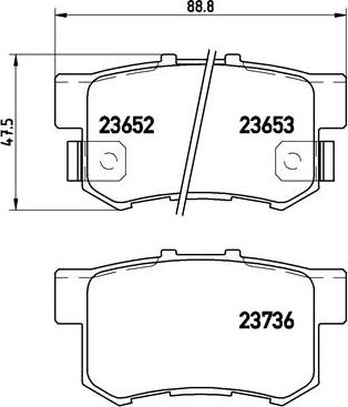 Brembo P 28 039 - Bromsbeläggssats, skivbroms xdelar.se