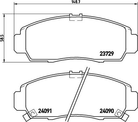 Brembo P 28 034X - Bromsbeläggssats, skivbroms xdelar.se