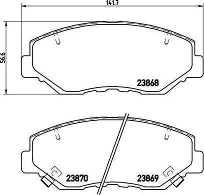 Brembo P 28 035 - Bromsbeläggssats, skivbroms xdelar.se