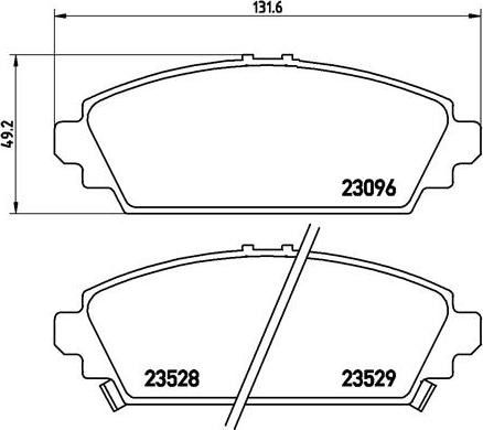 Brembo P 28 031 - Bromsbeläggssats, skivbroms xdelar.se