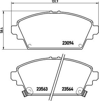 Brembo P 28 029 - Bromsbeläggssats, skivbroms xdelar.se