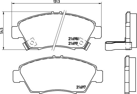 Brembo P 28 024 - Bromsbeläggssats, skivbroms xdelar.se