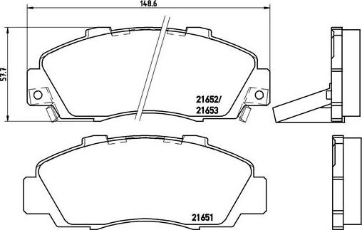 Brembo P 28 026 - Bromsbeläggssats, skivbroms xdelar.se