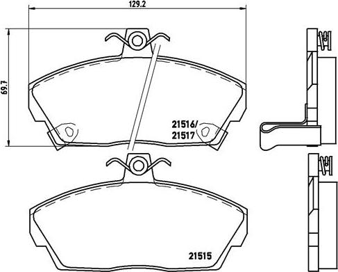 Brembo P 28 020 - Bromsbeläggssats, skivbroms xdelar.se