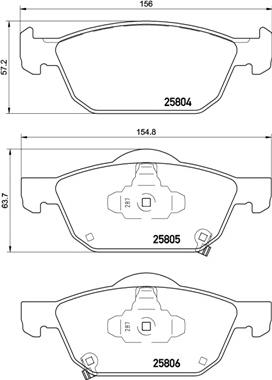 Brembo P 28 076 - Bromsbeläggssats, skivbroms xdelar.se